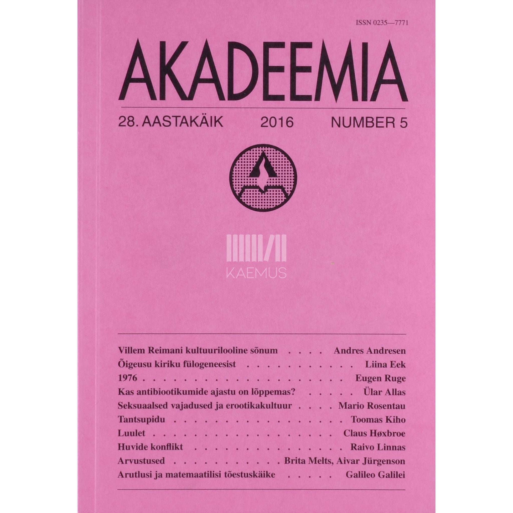 … - Akadeemia 5/2016