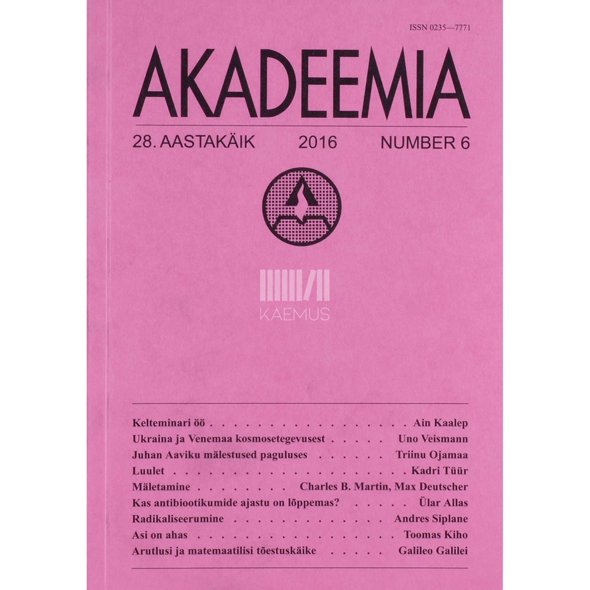 ... - Akadeemia 6/2016