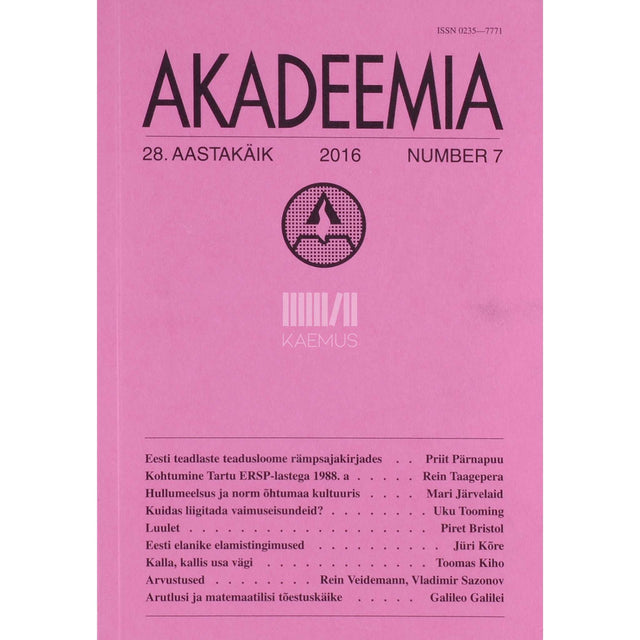 … - Akadeemia 7/2016