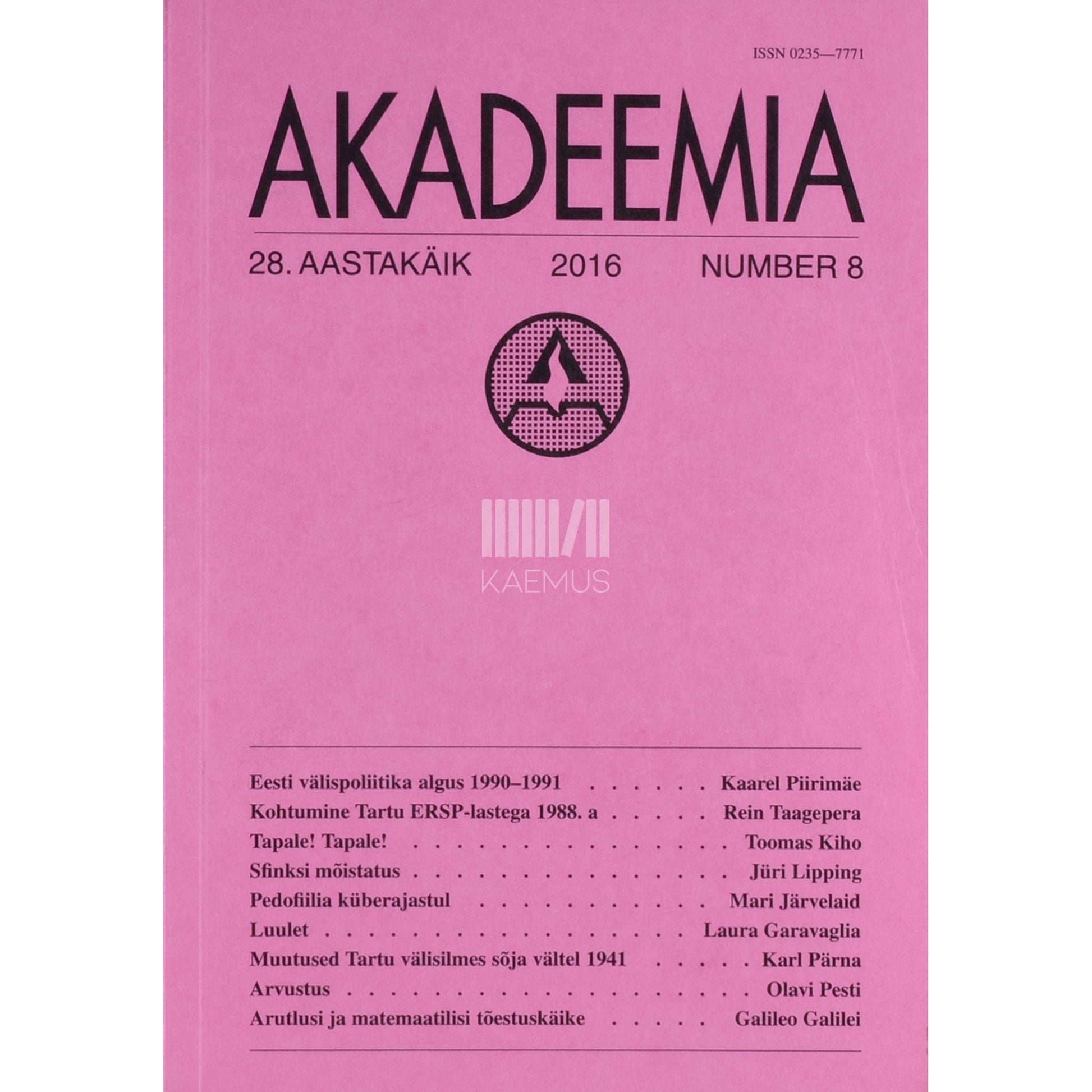 … - Akadeemia 8/2016