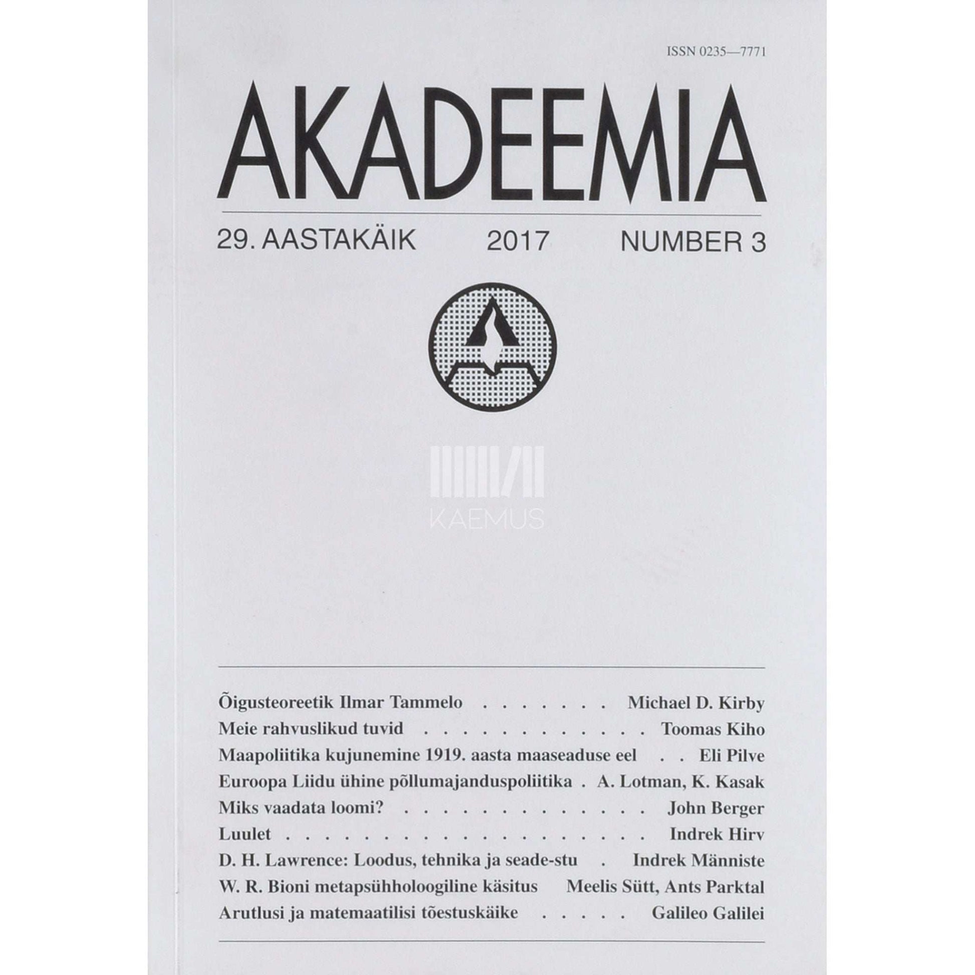 ... - Akadeemia 3/2017