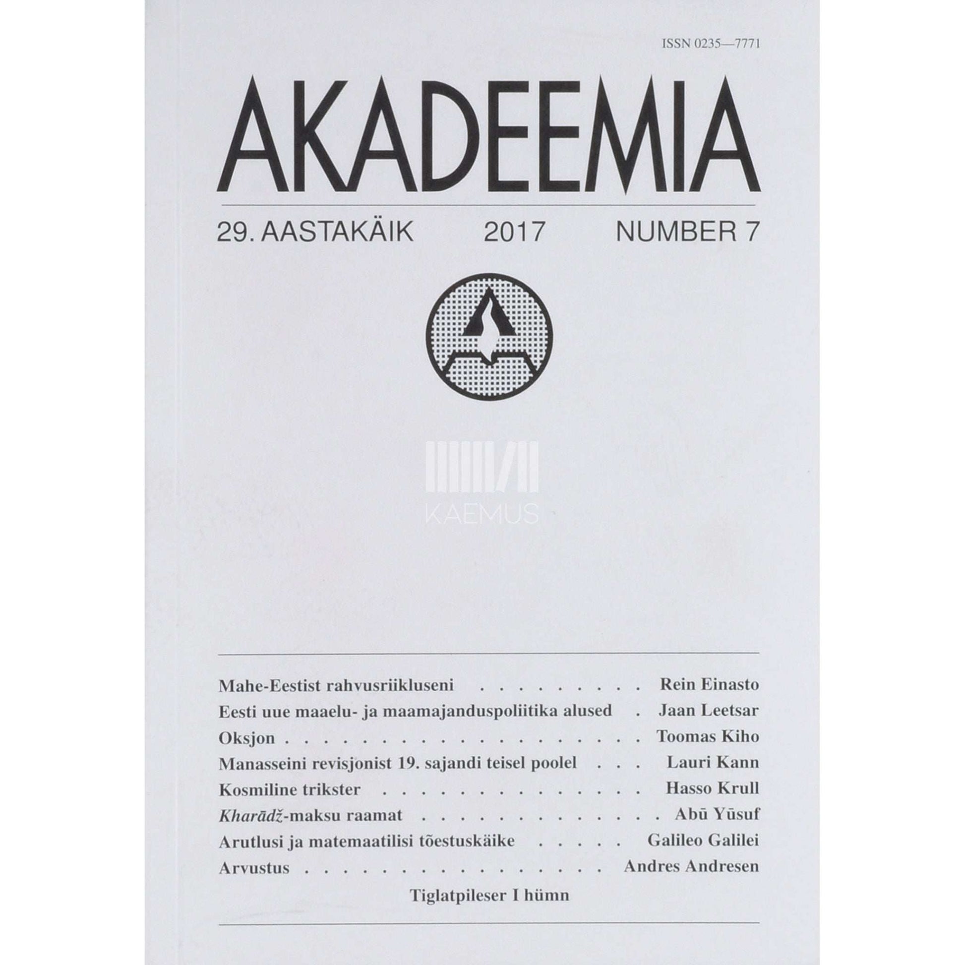 … - Akadeemia 7/2017