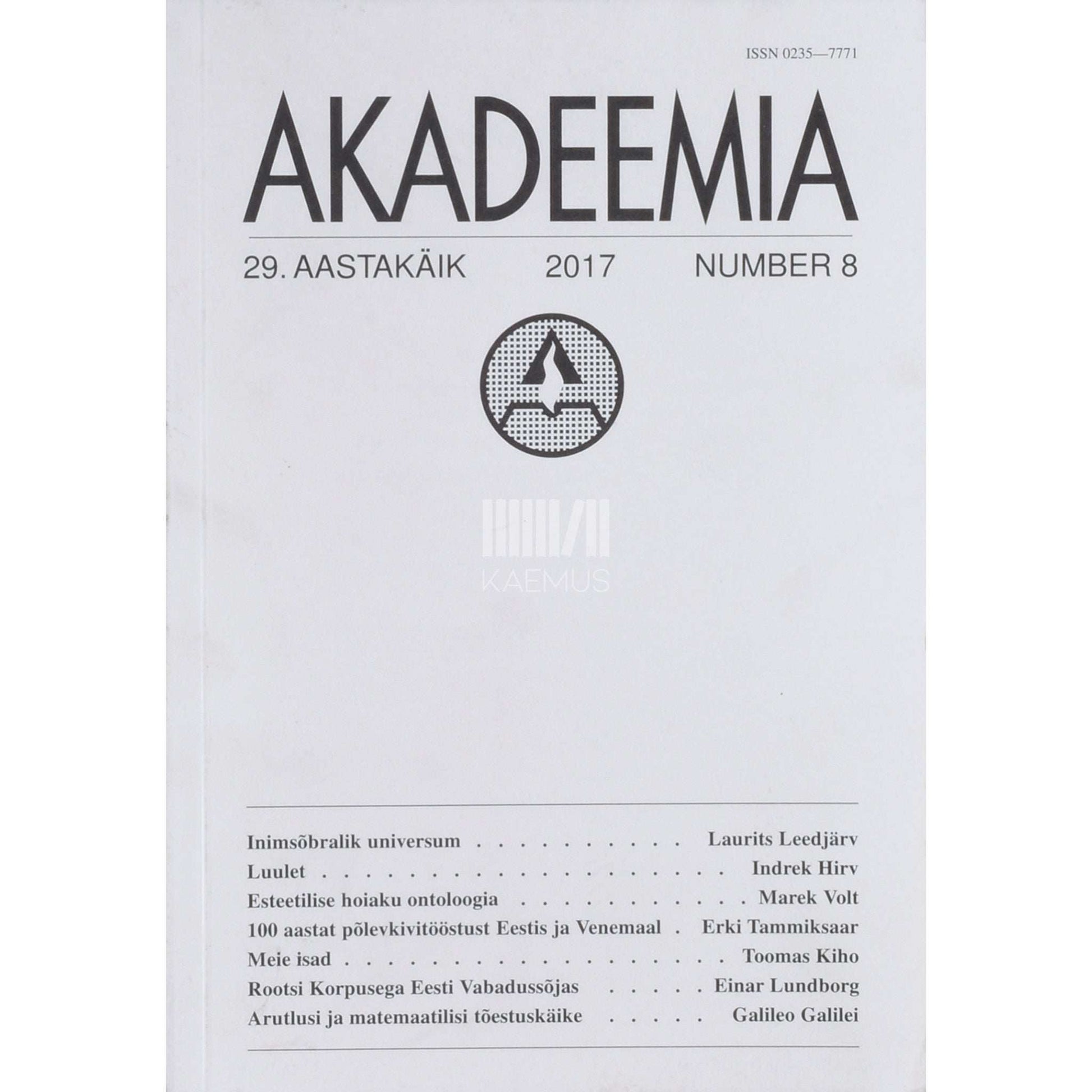 ... - Akadeemia 8/2017