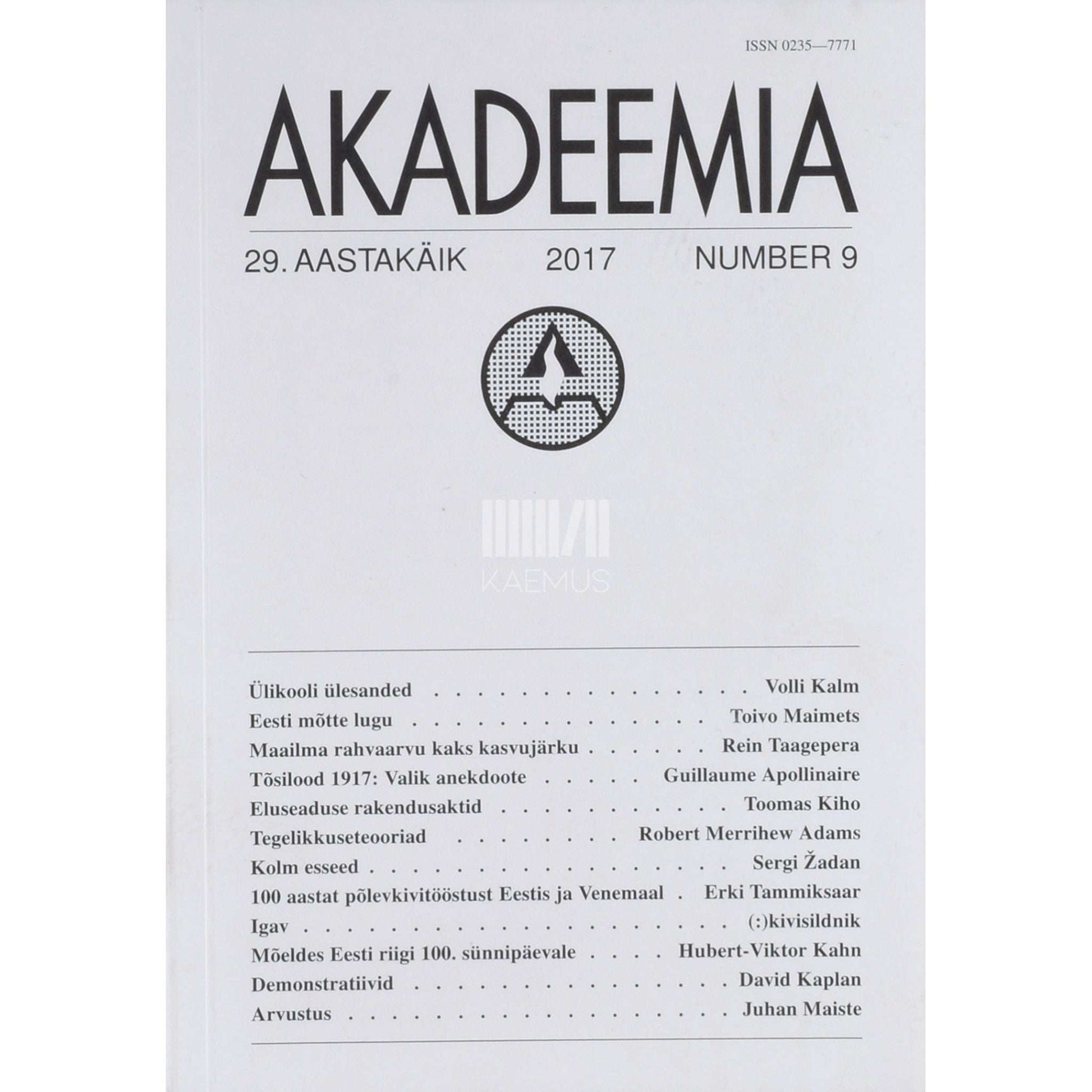 … - Akadeemia 9/2017