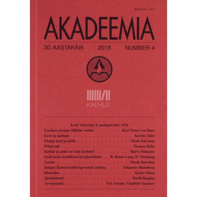 … - Akadeemia 4/2018