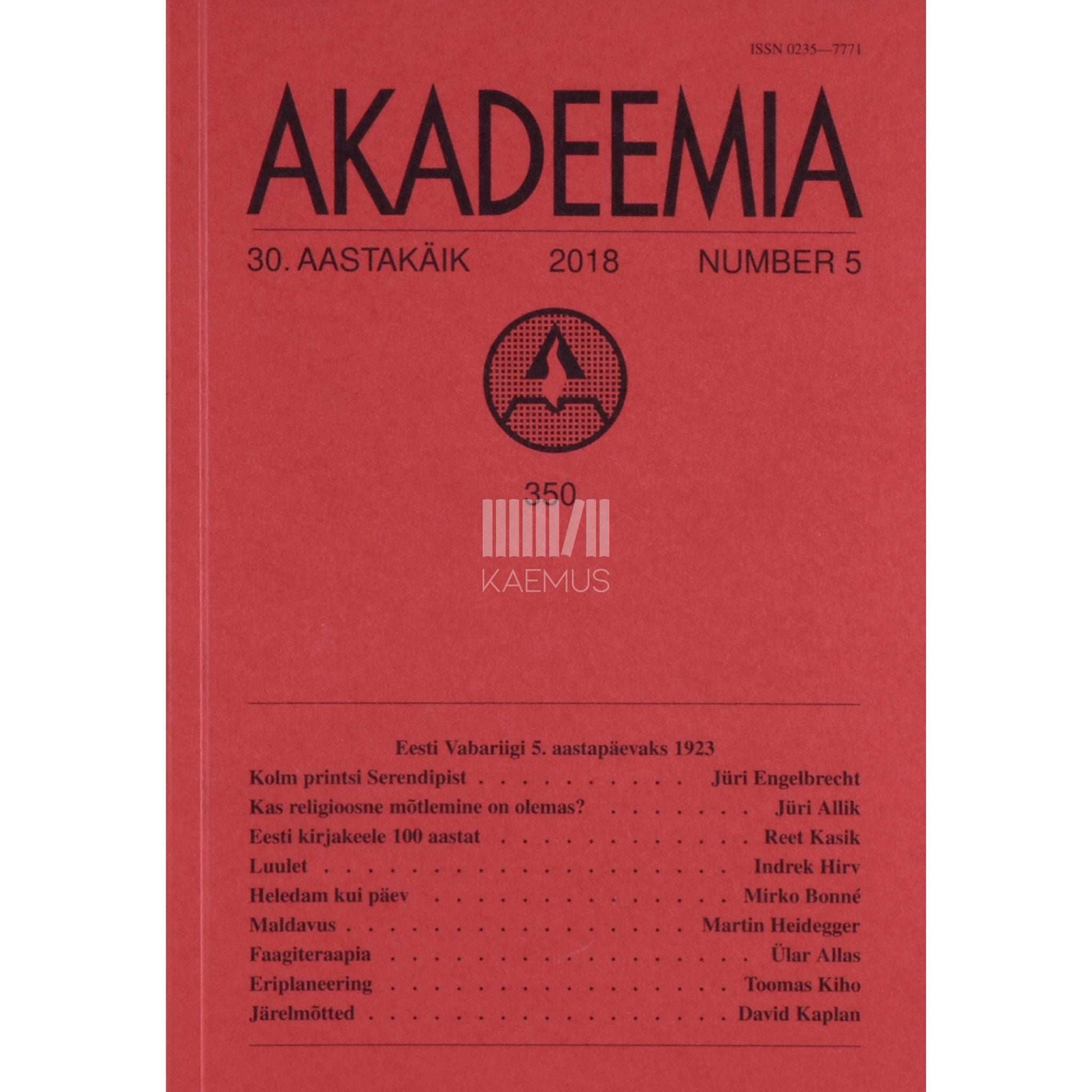 … - Akadeemia 5/2018