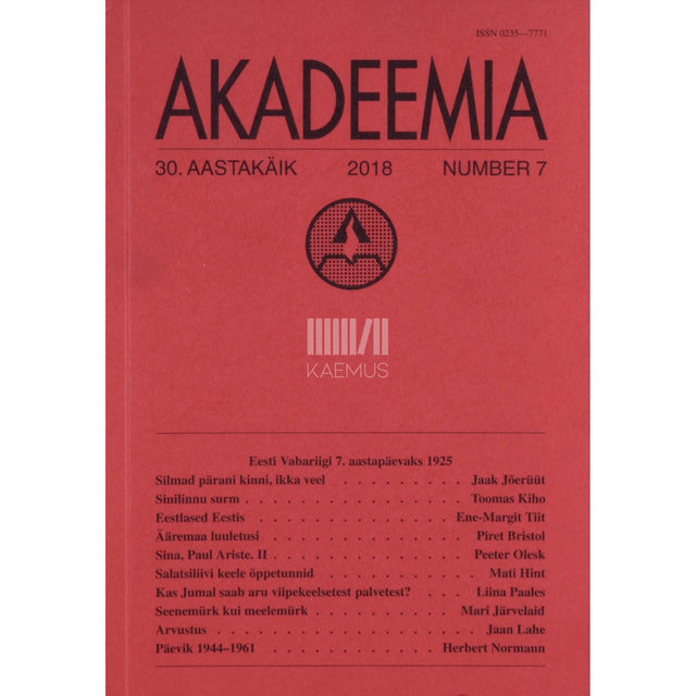 … - Akadeemia 7/2018