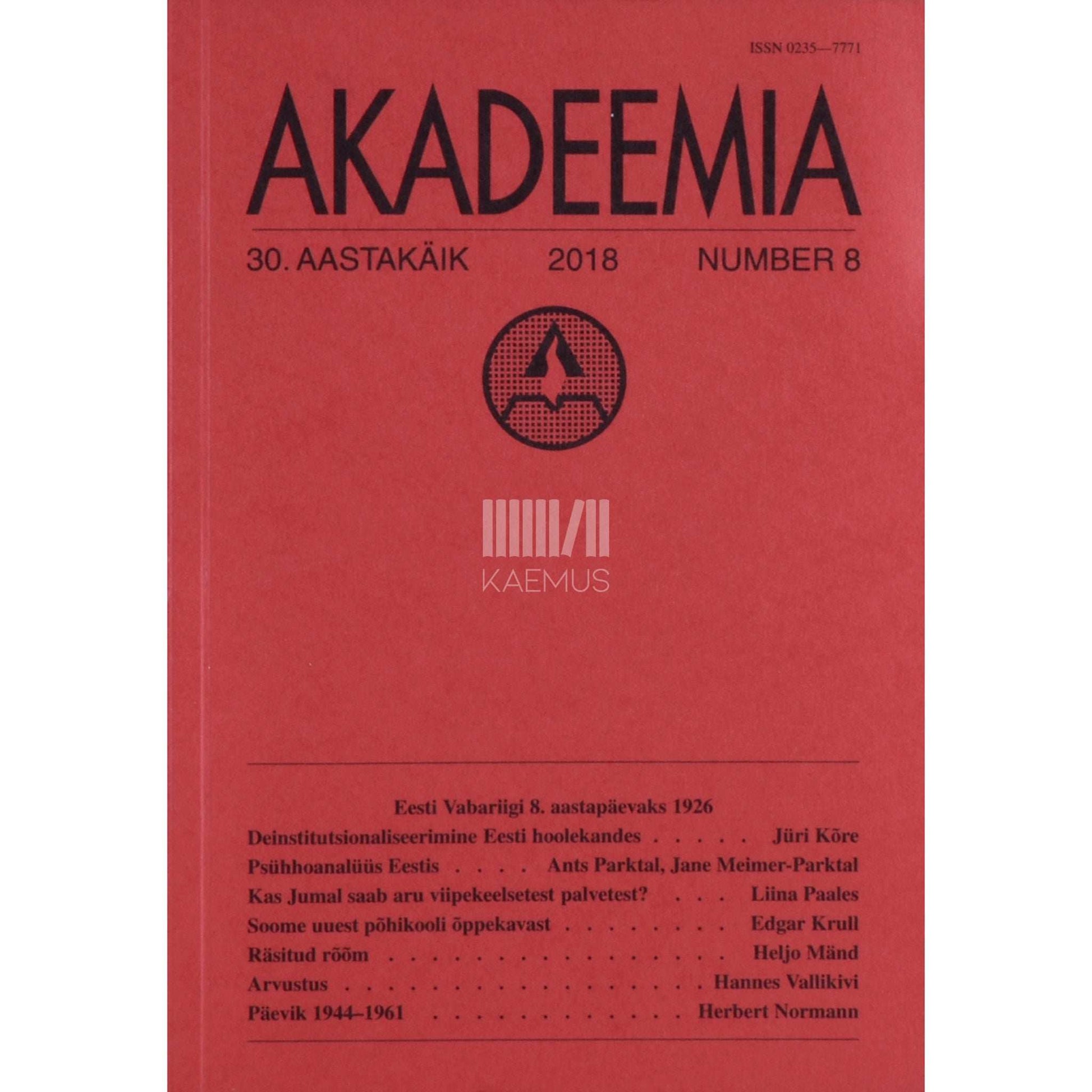 … - Akadeemia 8/2018
