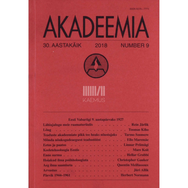 … - Akadeemia 9/2018