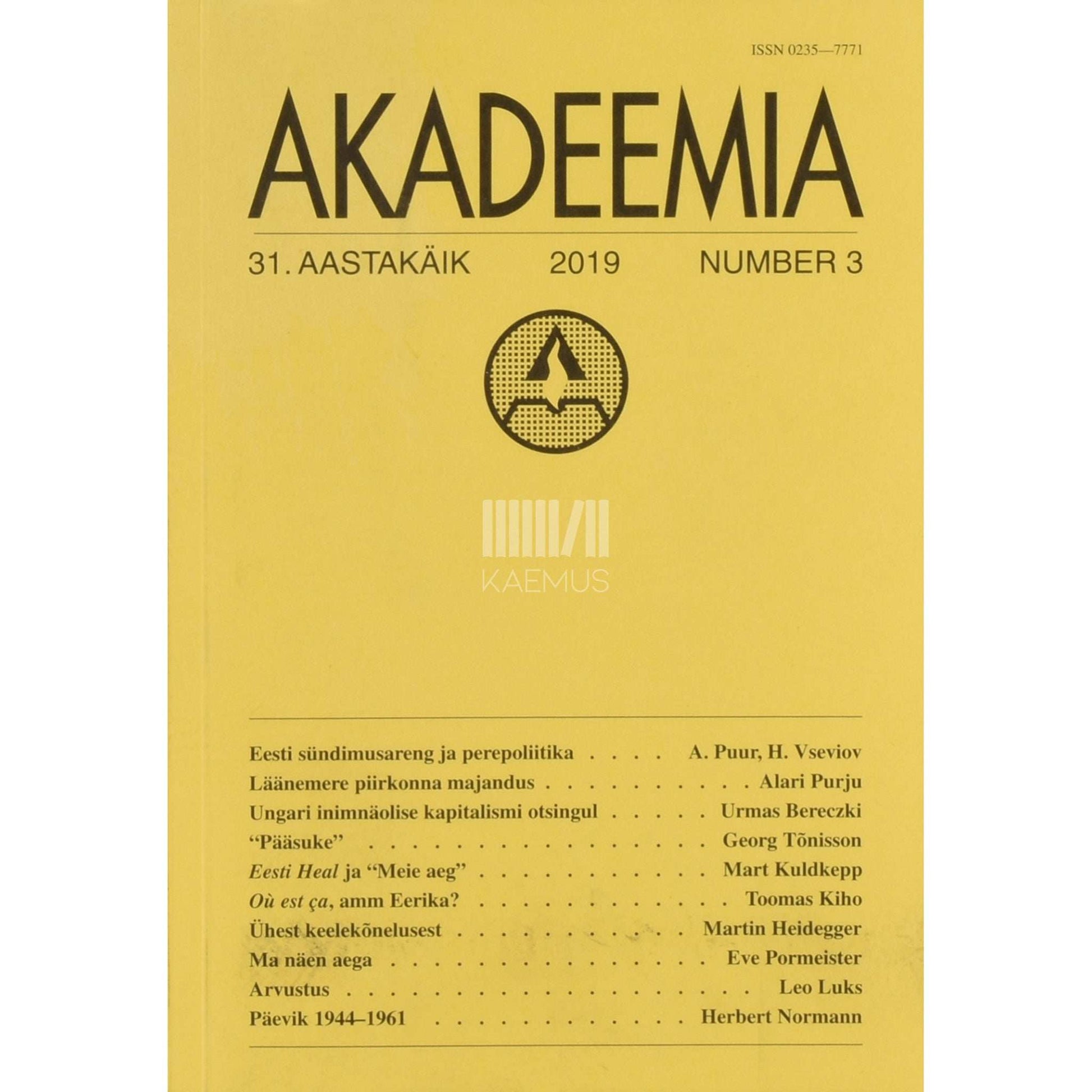 ... - Akadeemia 3/2019