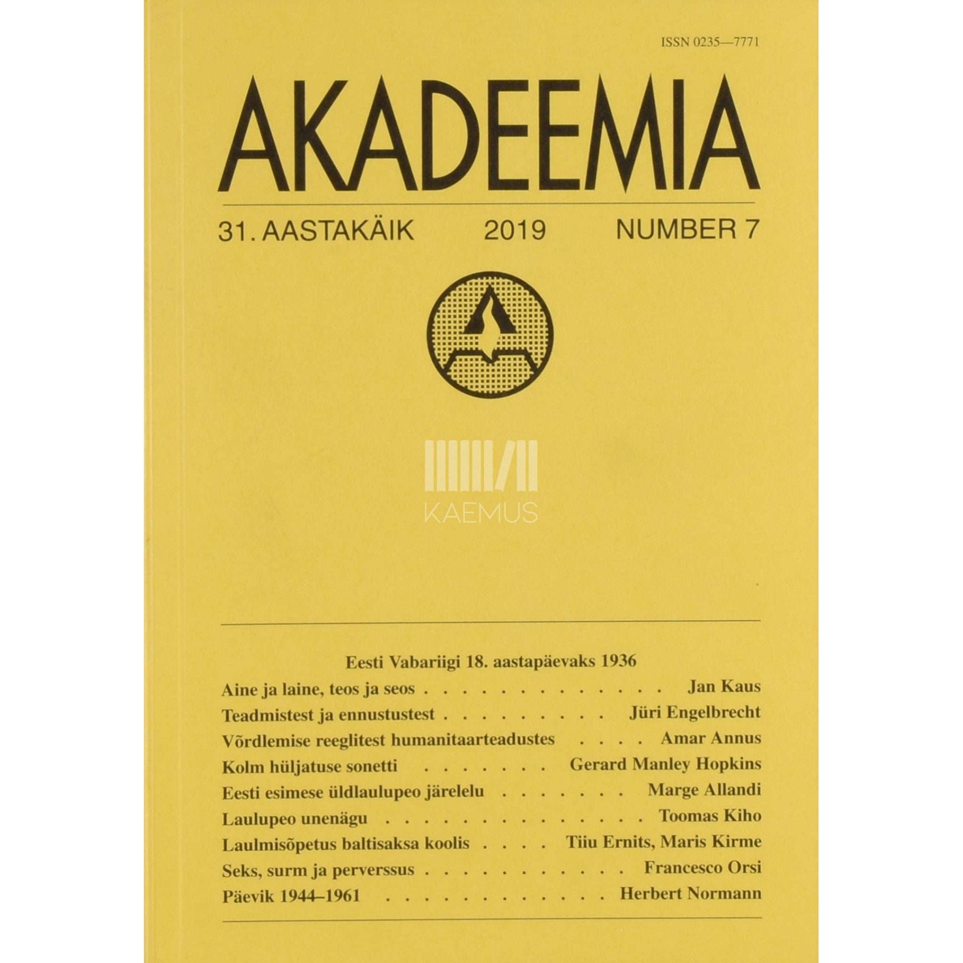 ... - Akadeemia 7/2019