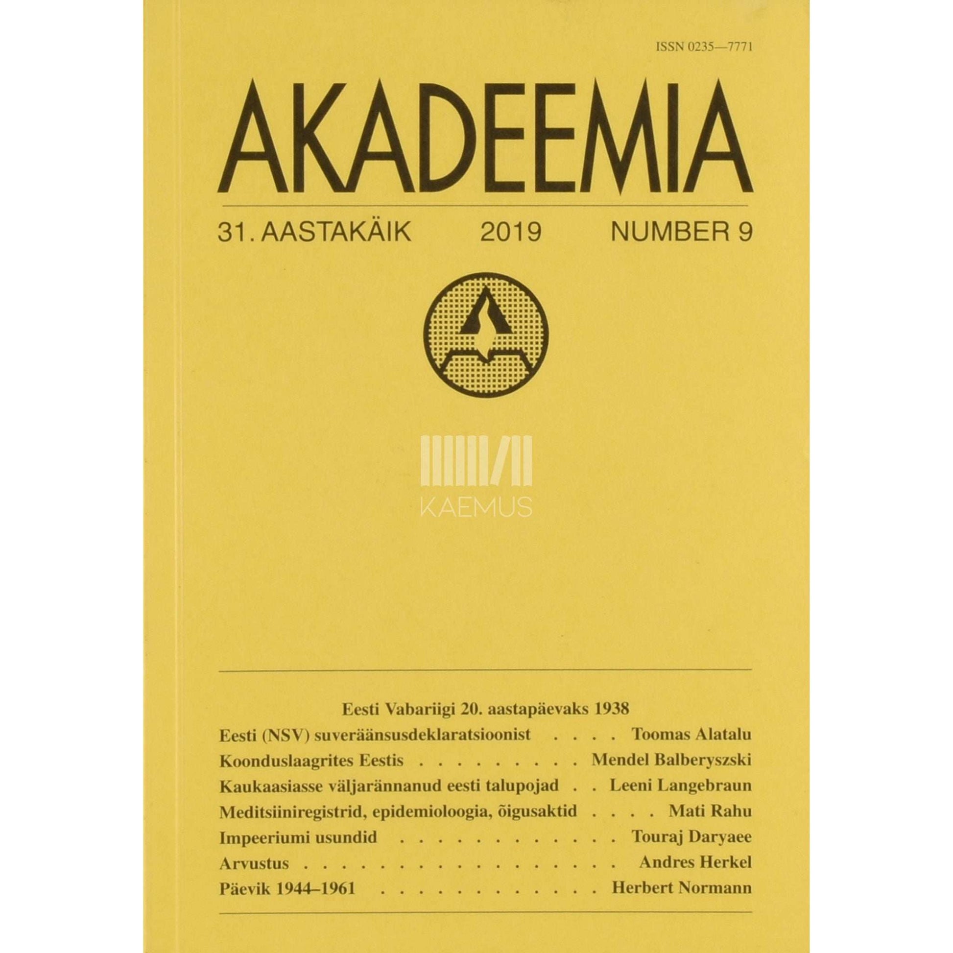… - Akadeemia 9/2019