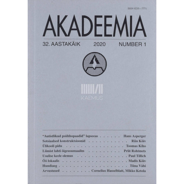 … - Akadeemia 1/2020
