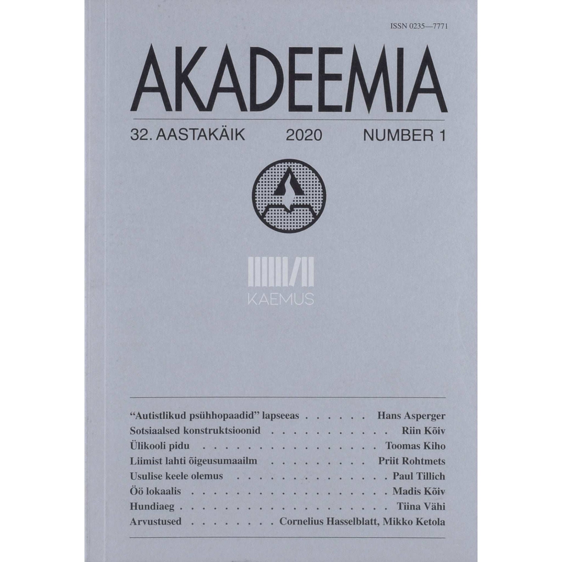 … - Akadeemia 1/2020