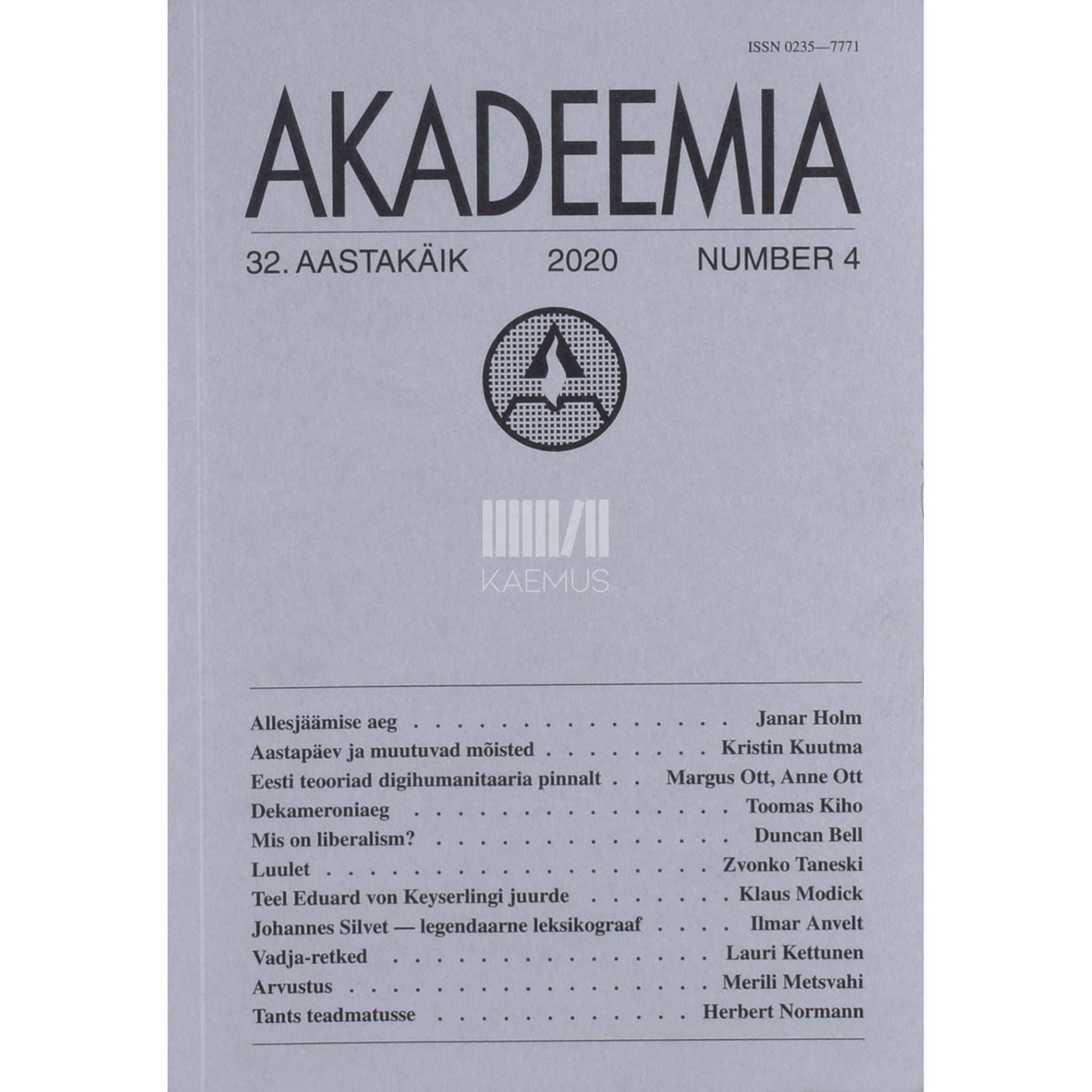 … - Akadeemia 4/2020