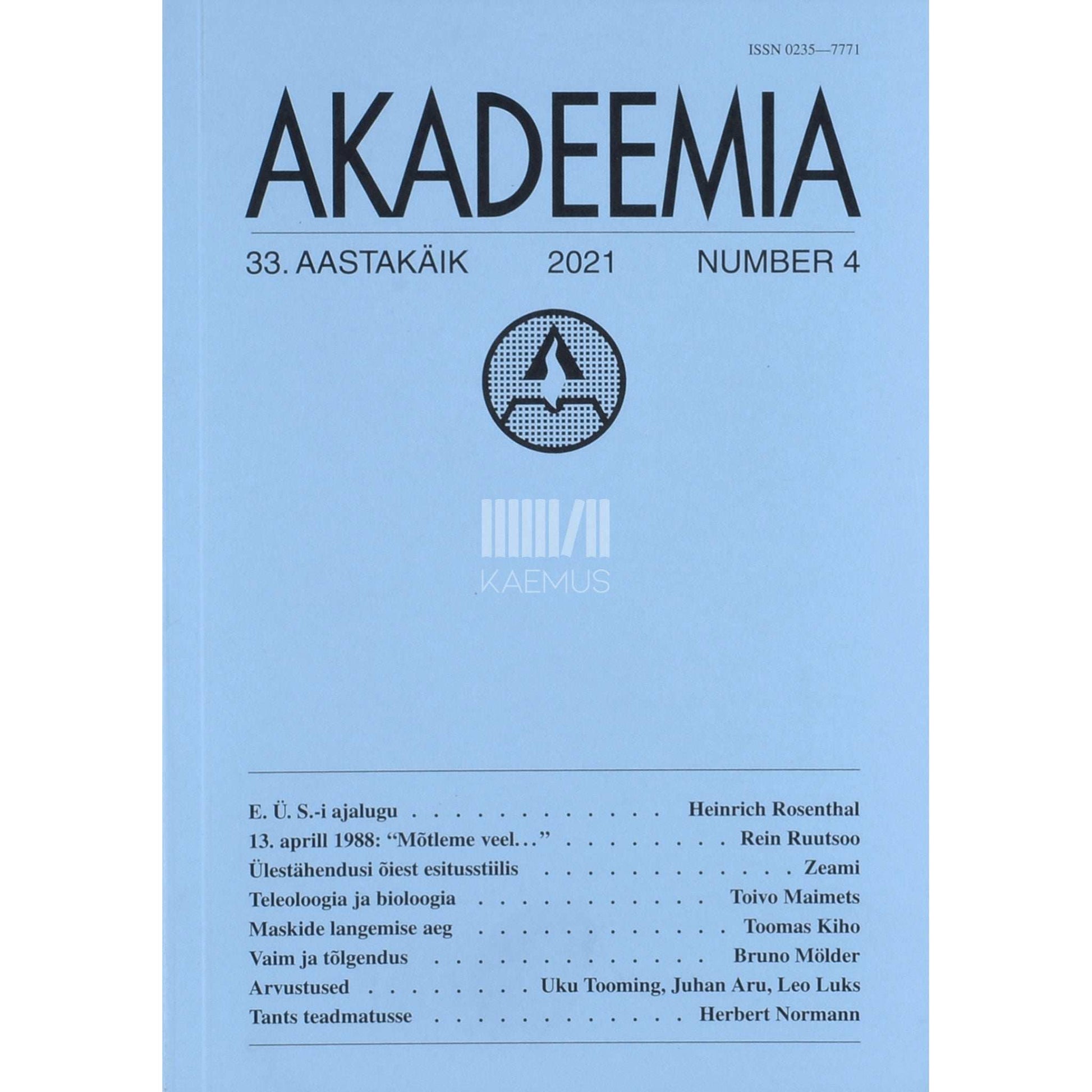 ... - Akadeemia 4/2021