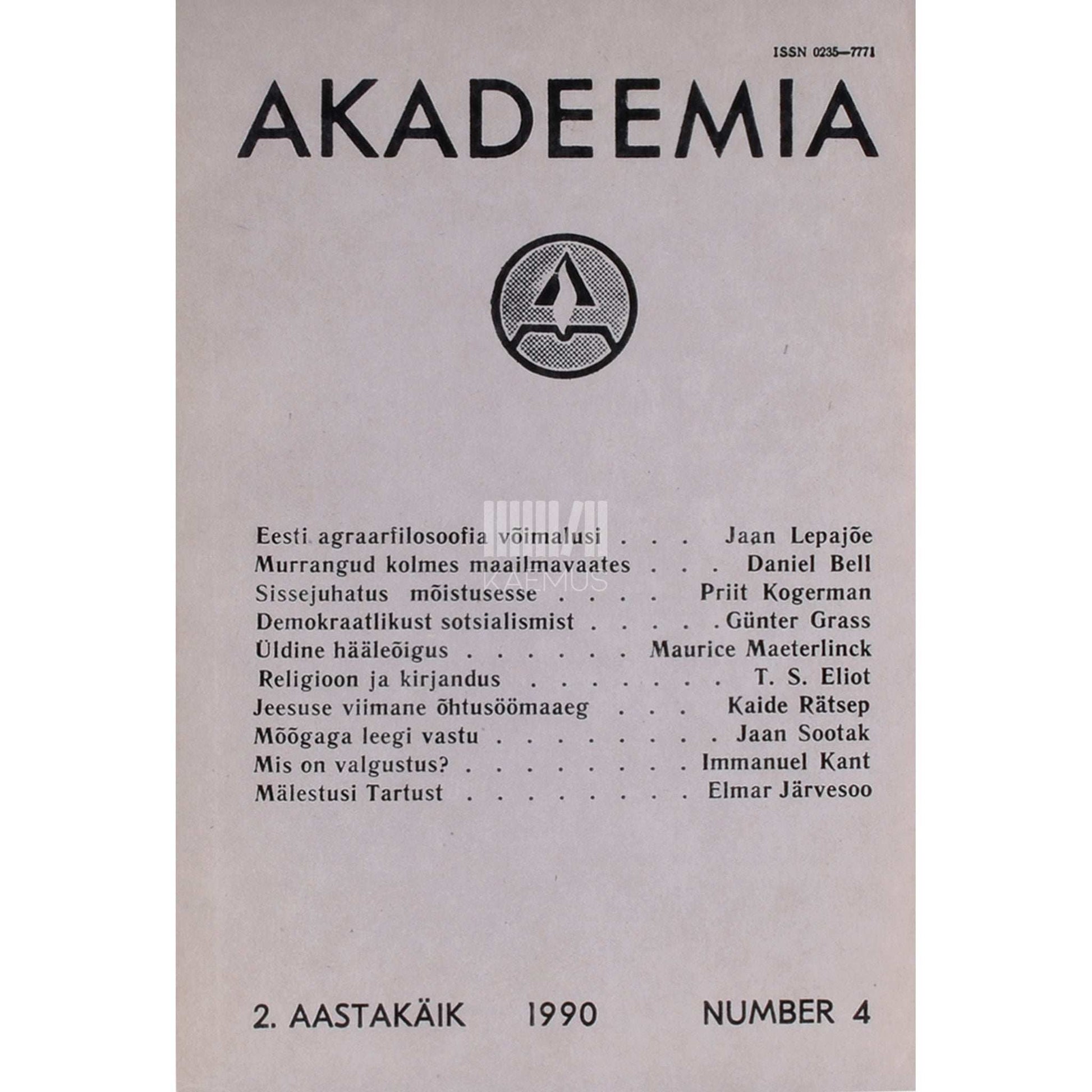 … - Akadeemia 4/1990