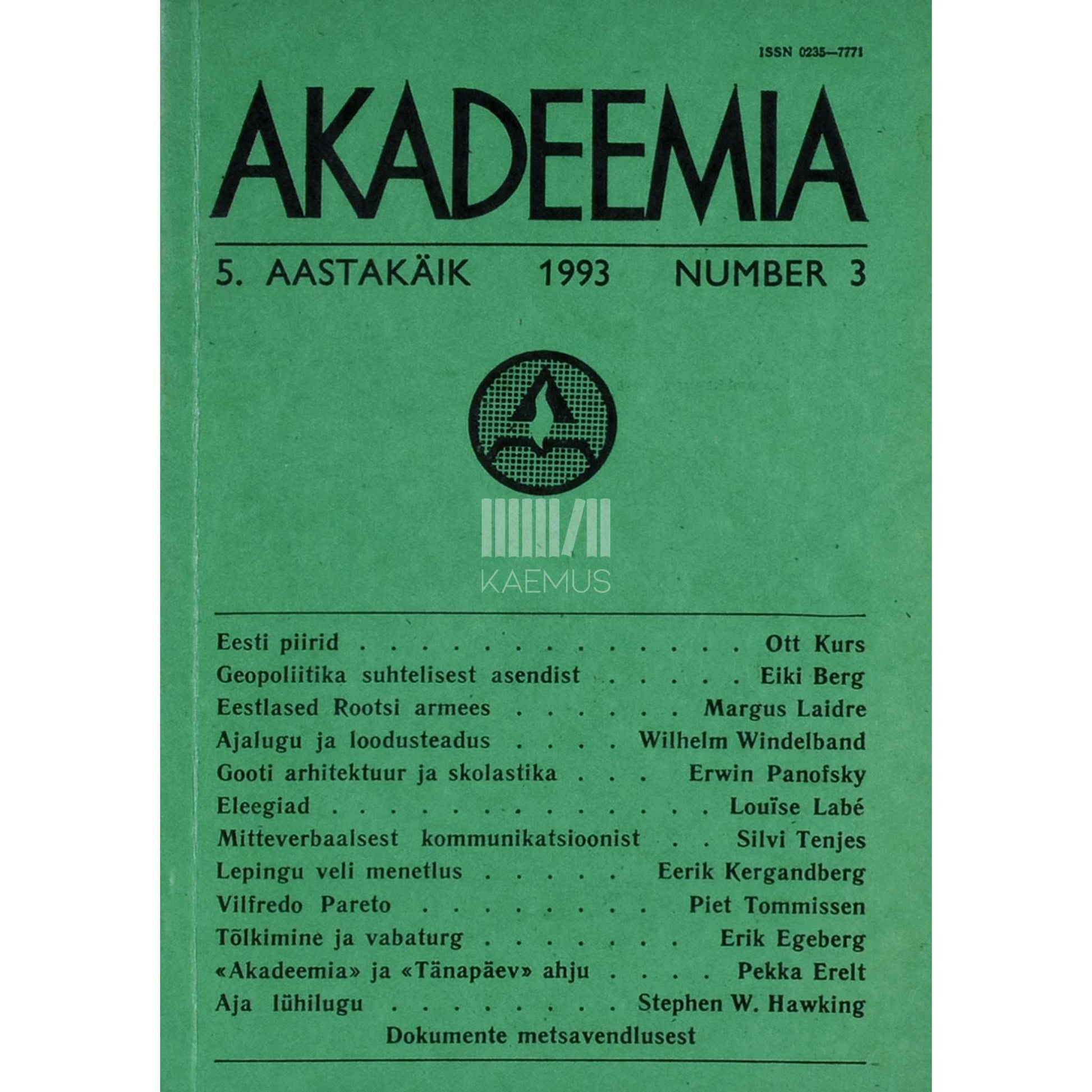 … - Akadeemia 3/1993