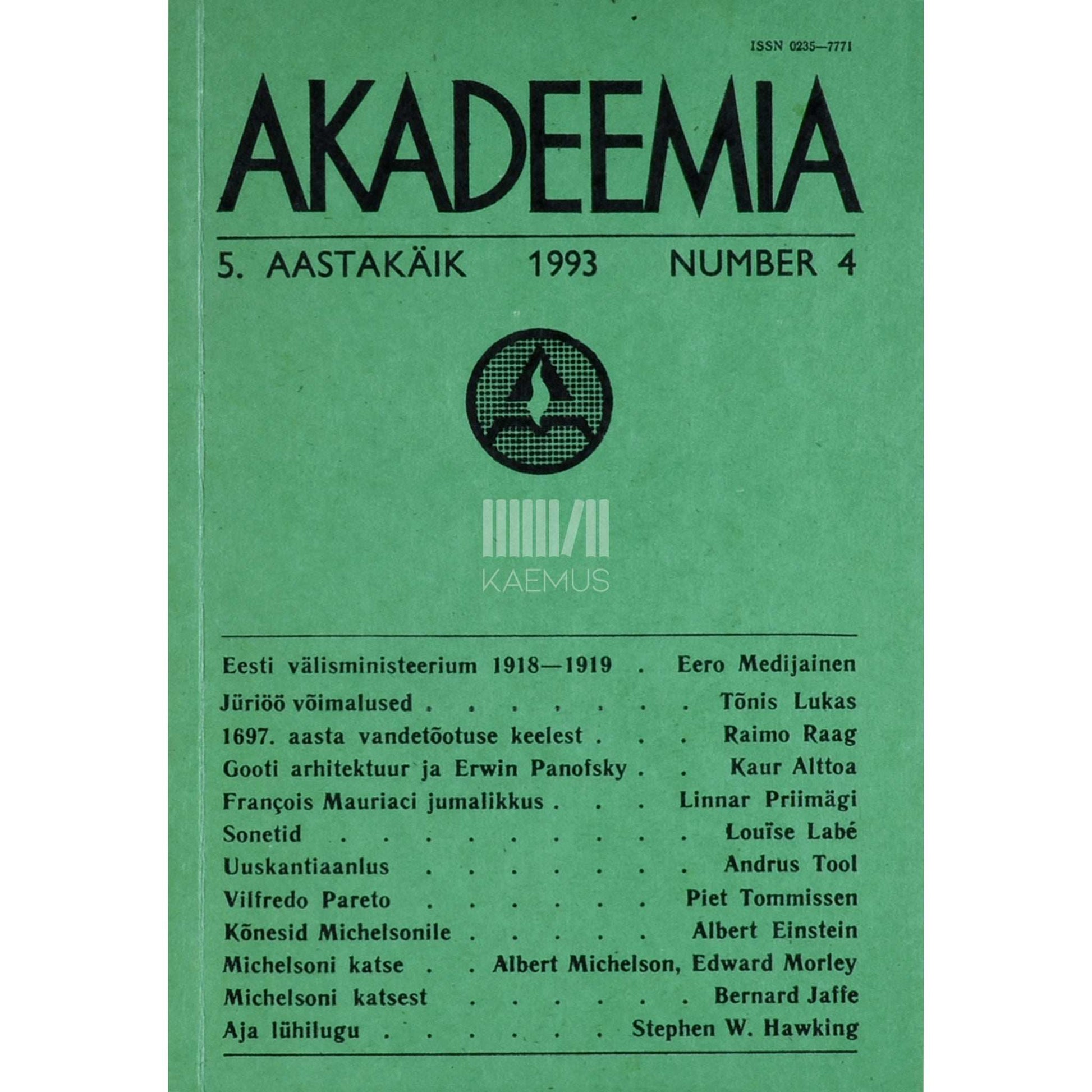 … - Akadeemia 4/1993