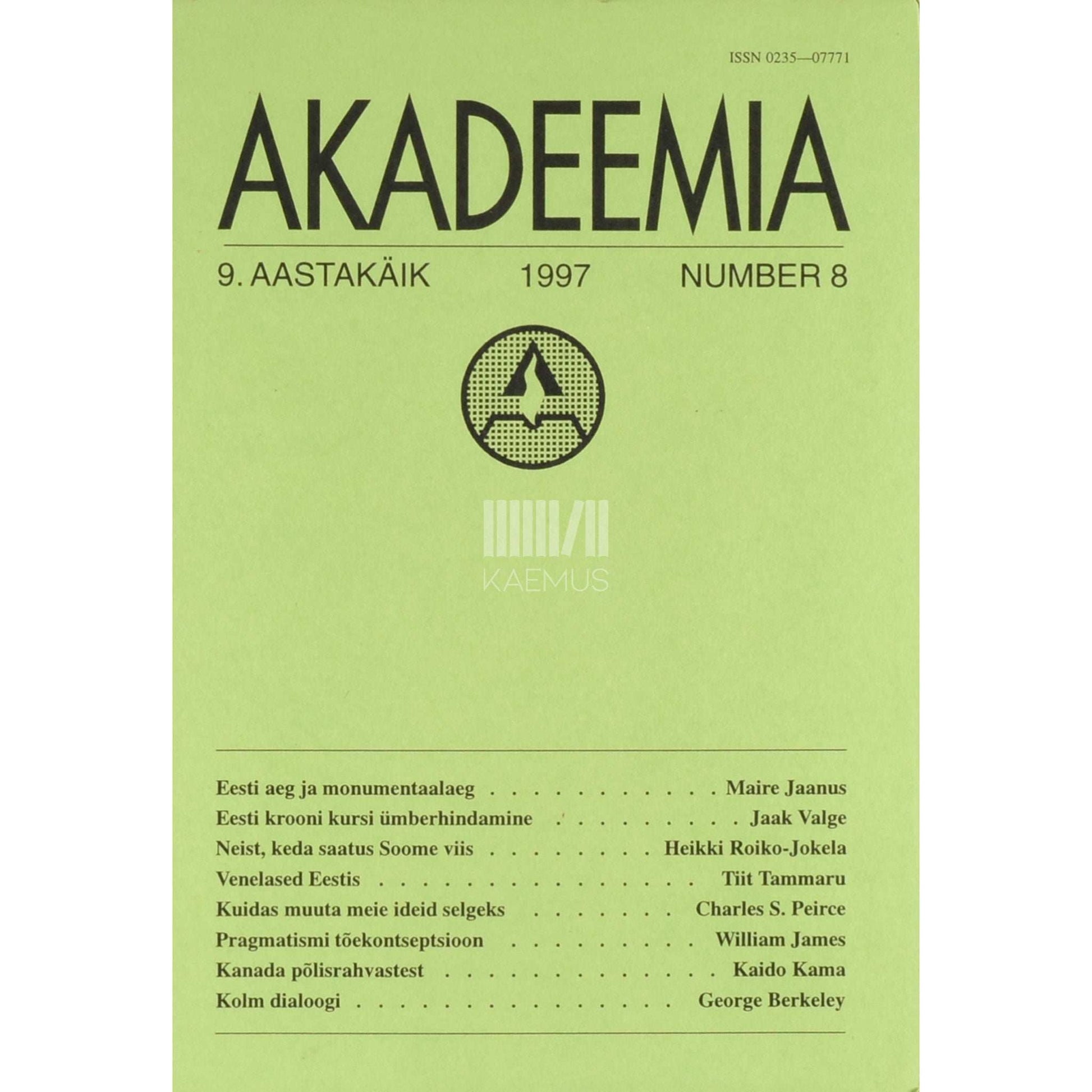 … - Akadeemia 8/1997