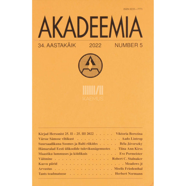 … - Akadeemia 5/2022
