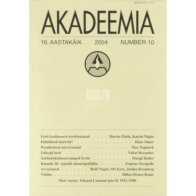 … - Akadeemia 10/2004
