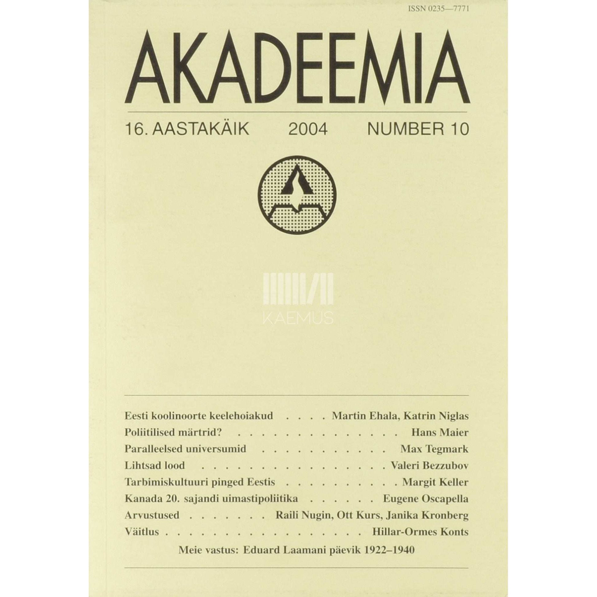 … - Akadeemia 10/2004