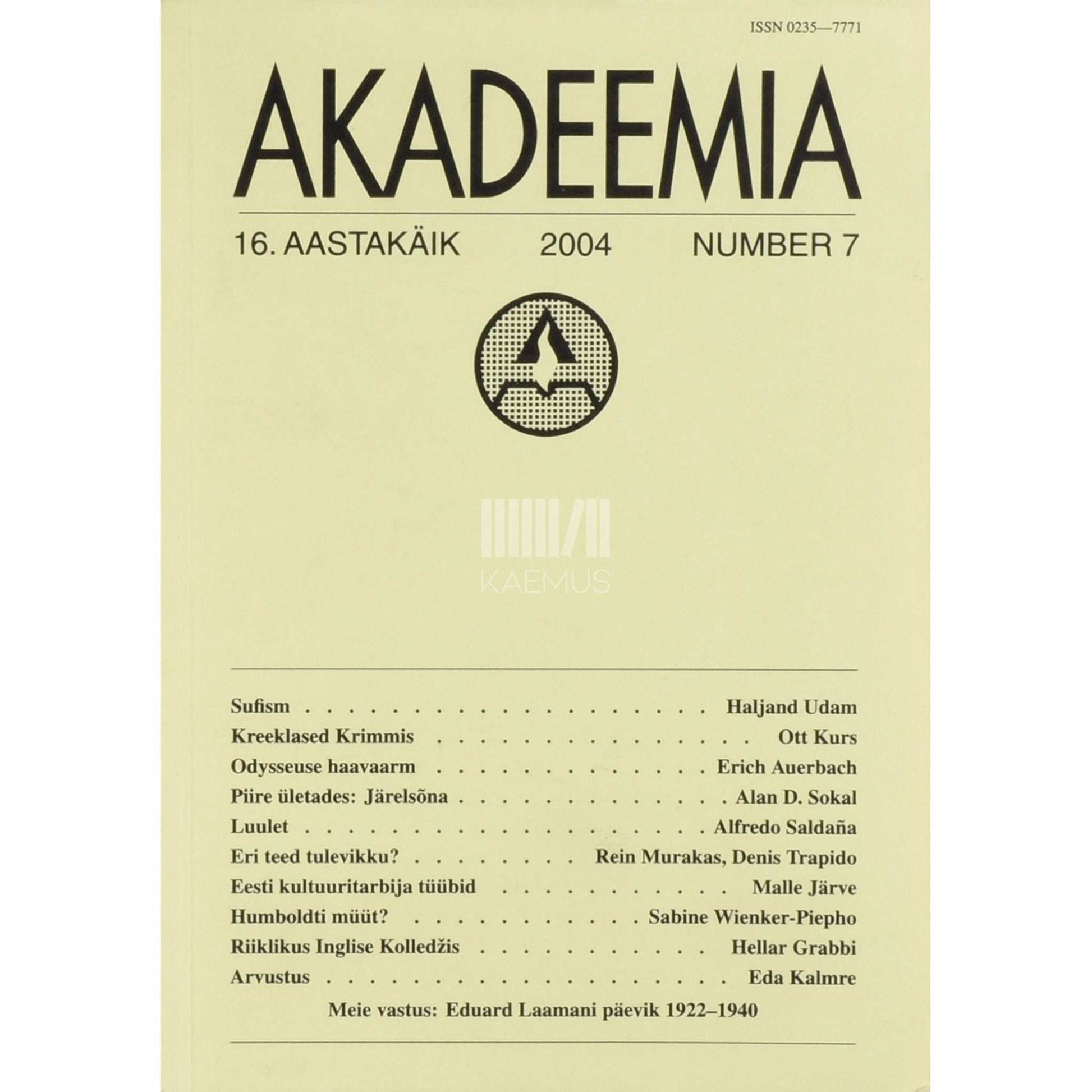 … - Akadeemia 7/2004