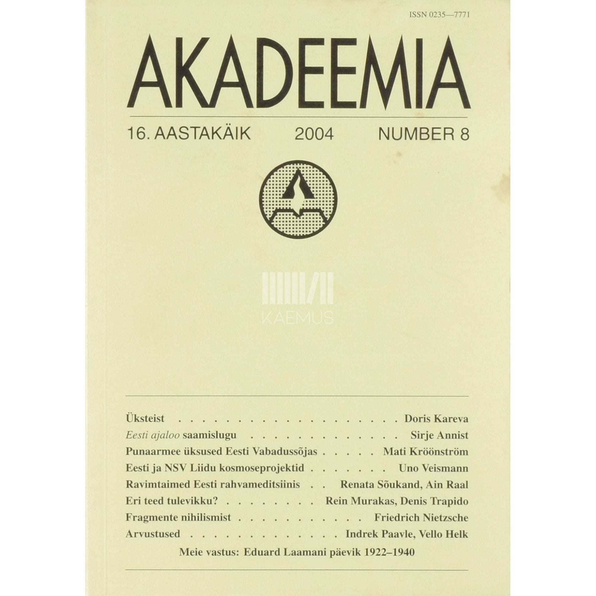 ... - Akadeemia 8/2004