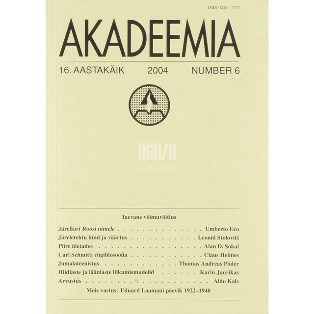 … - Akadeemia 6/2004