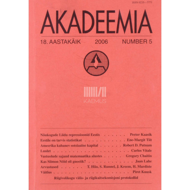 … - Akadeemia 5/2006