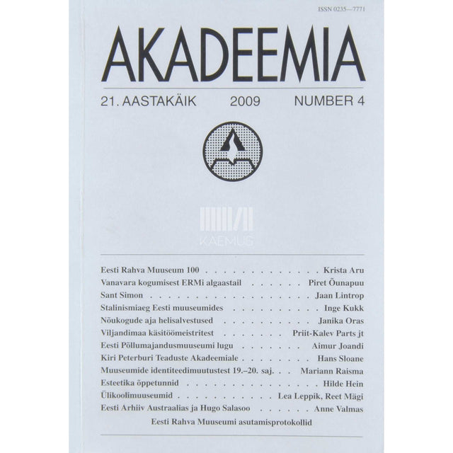 ... - Akadeemia 4/2009