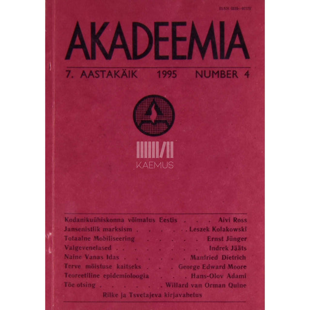 … - Akadeemia 4/1995