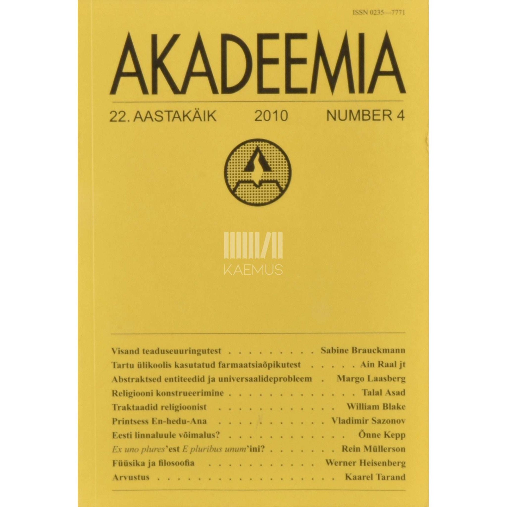… - Akadeemia 4/2010