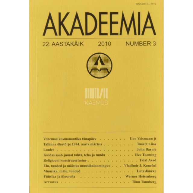 … - Akadeemia 3/2010