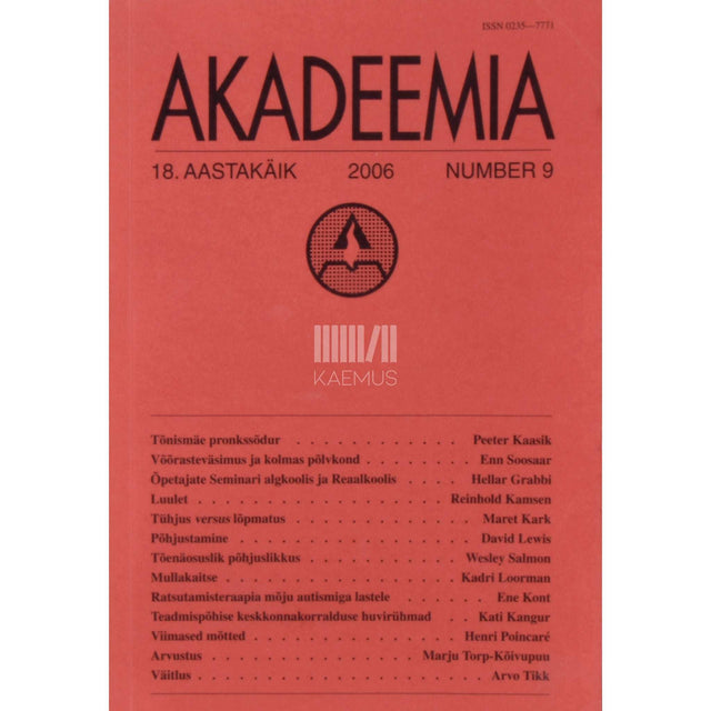 … - Akadeemia 9/2006