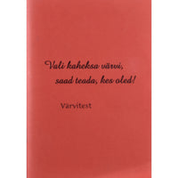... Vali kaheksa värvi, saad teada, kes oled!. Värvitest