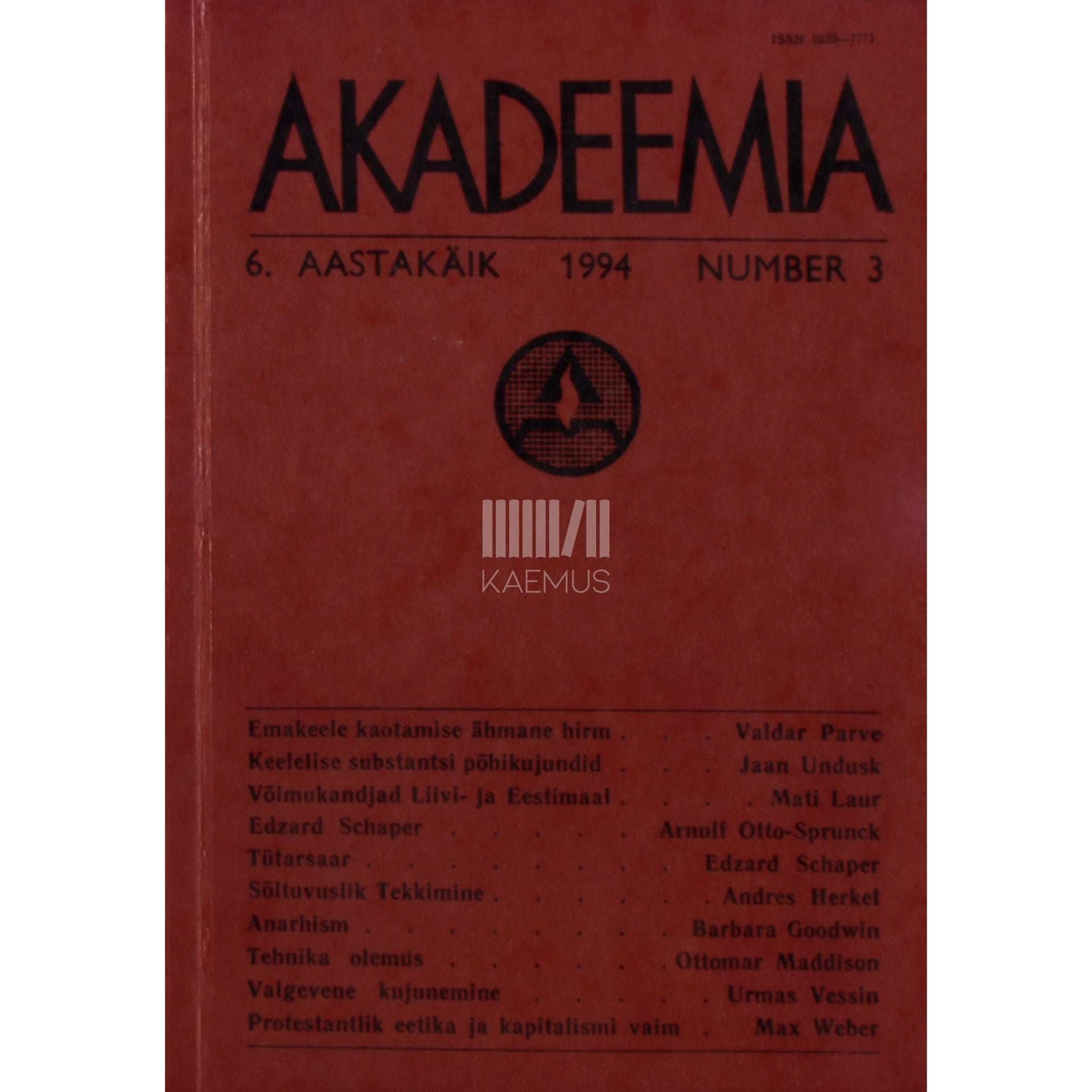 … - Akadeemia 3/1994