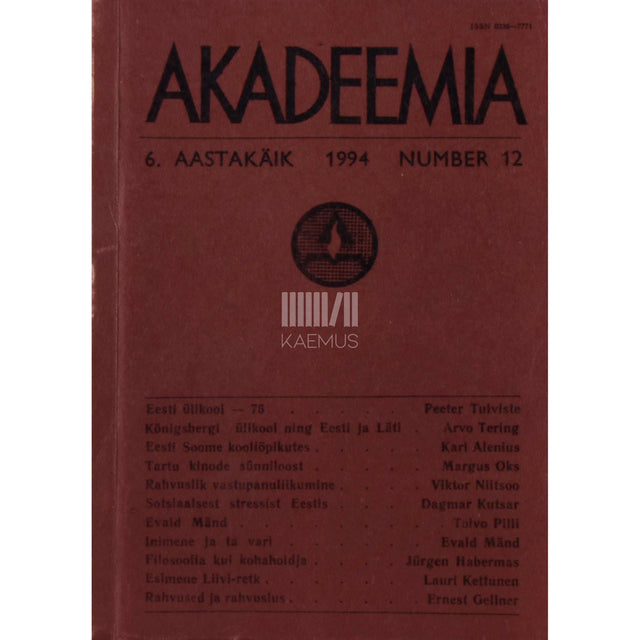 … - Akadeemia 12/1994