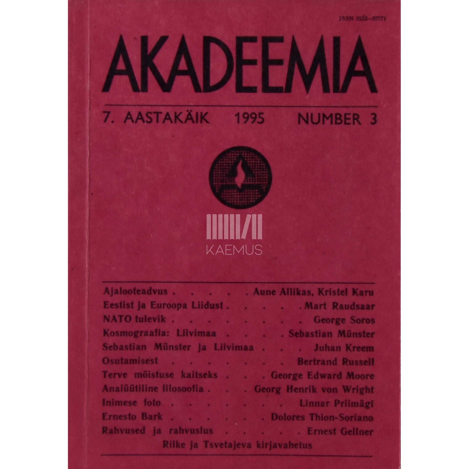 … - Akadeemia 3/1995