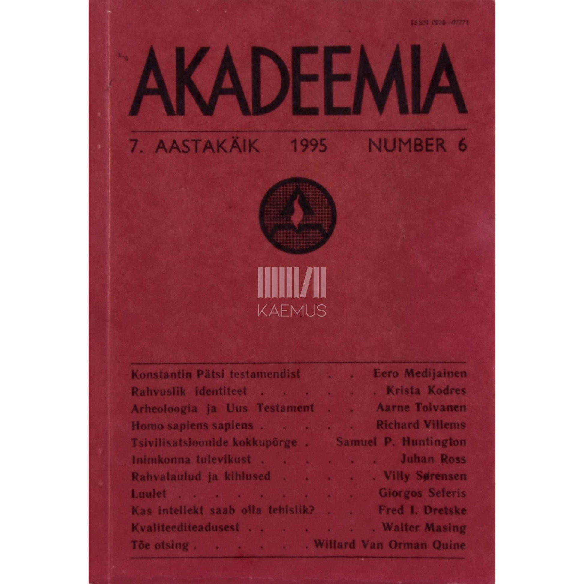 … - Akadeemia 6/1995