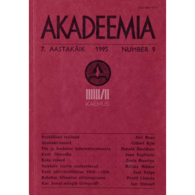 ... - Akadeemia 9/1995