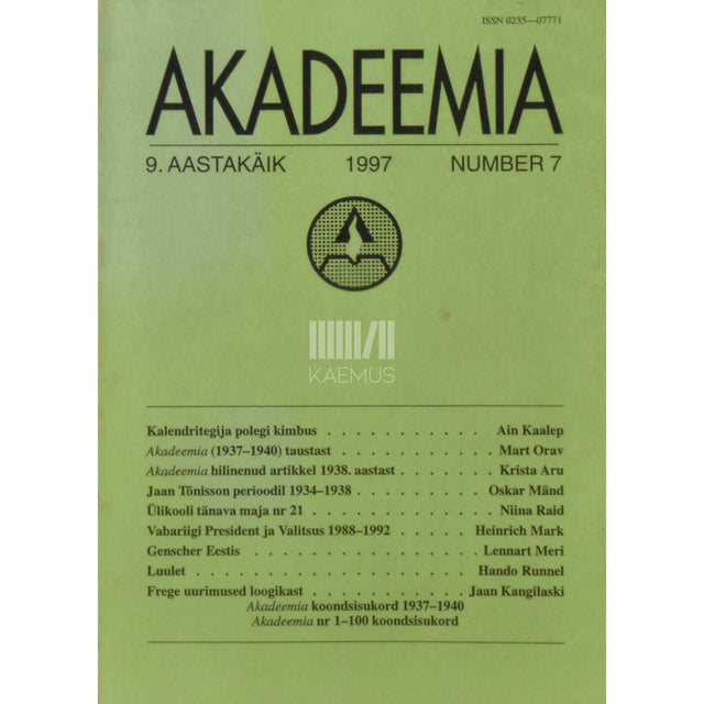 … - Akadeemia 7/1997