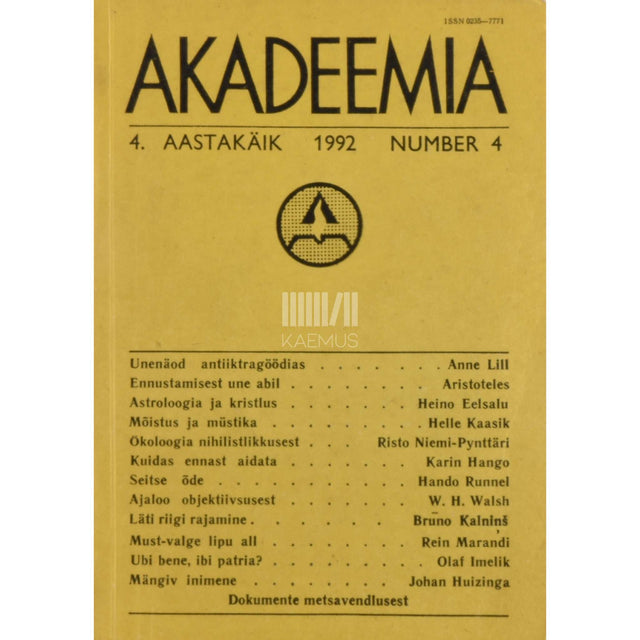 … - Akadeemia 4/1992