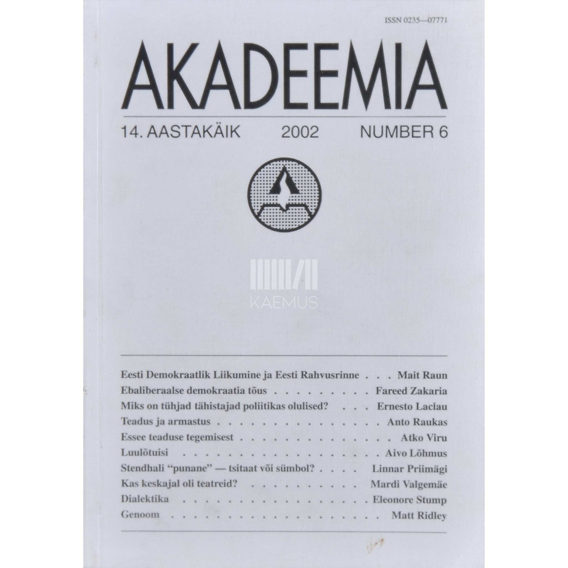 … - Akadeemia 6/2002