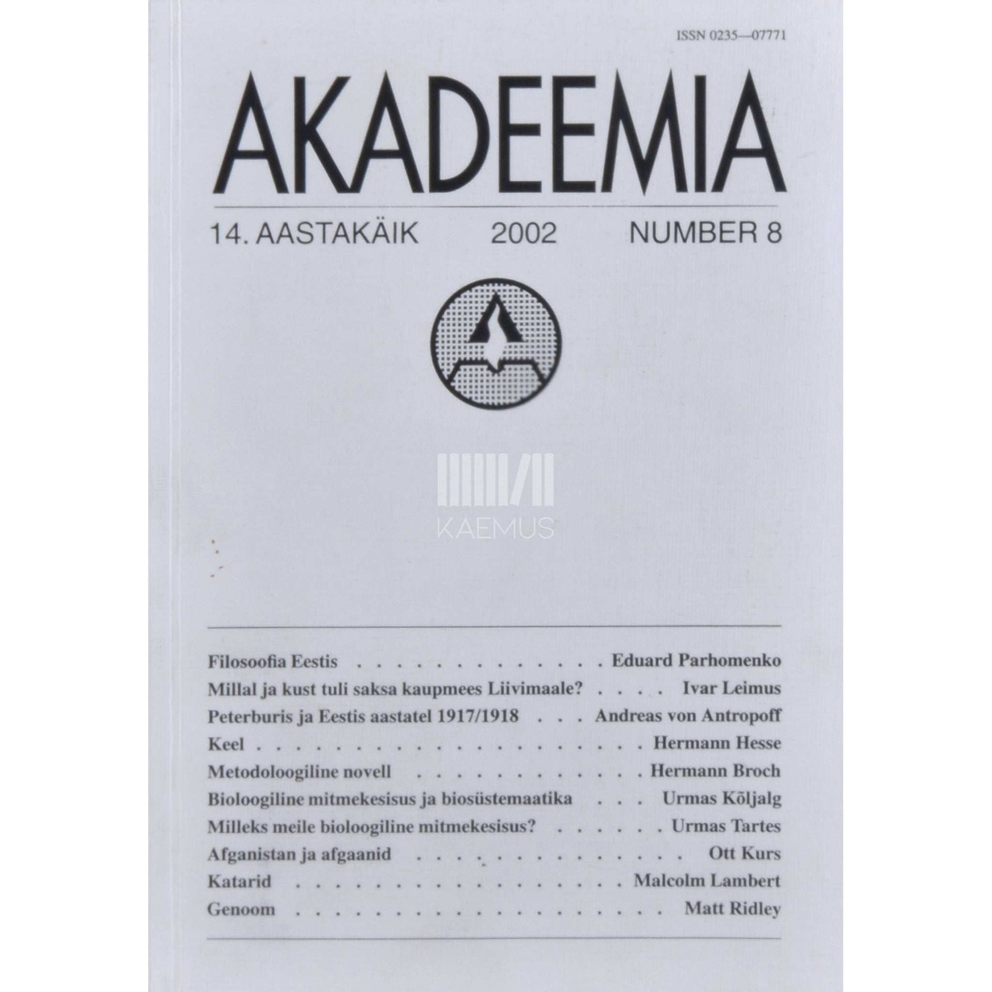 … - Akadeemia 8/2002