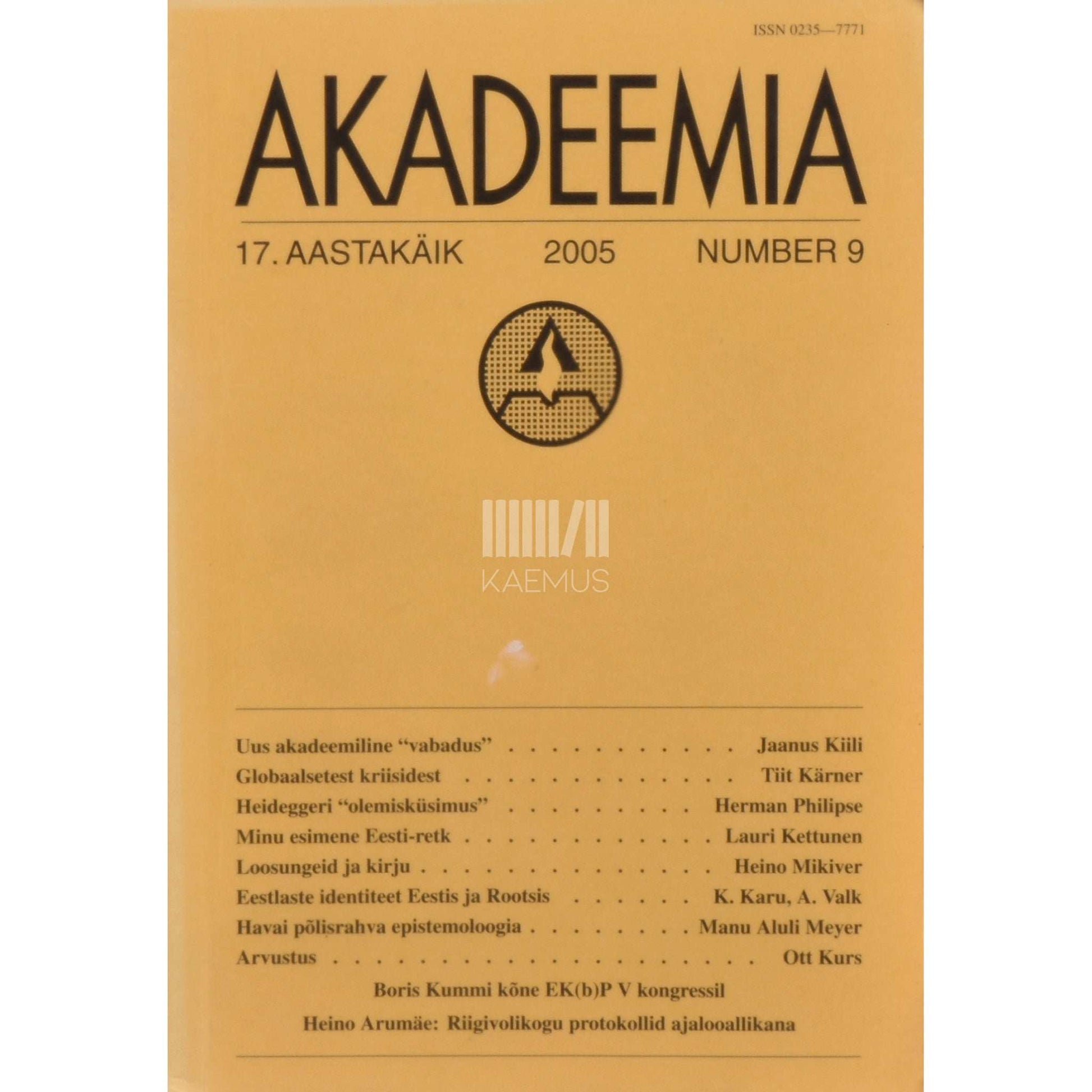 … - Akadeemia 9/2005