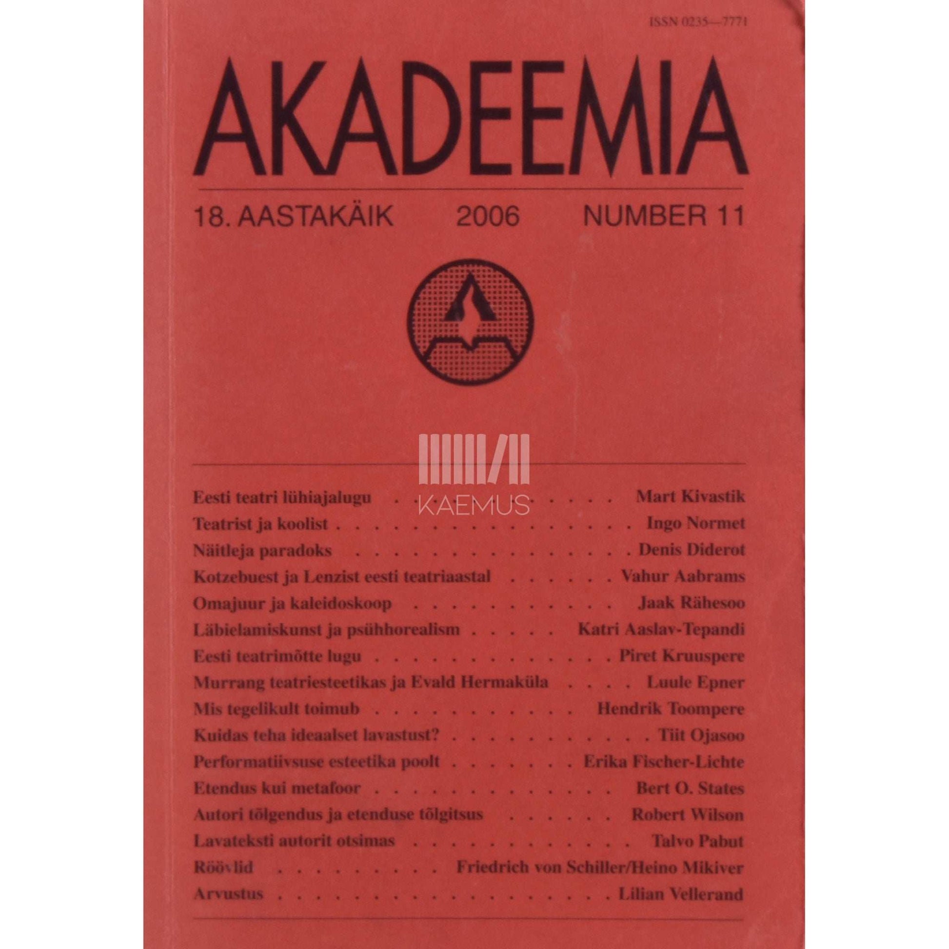 … - Akadeemia 11/2006