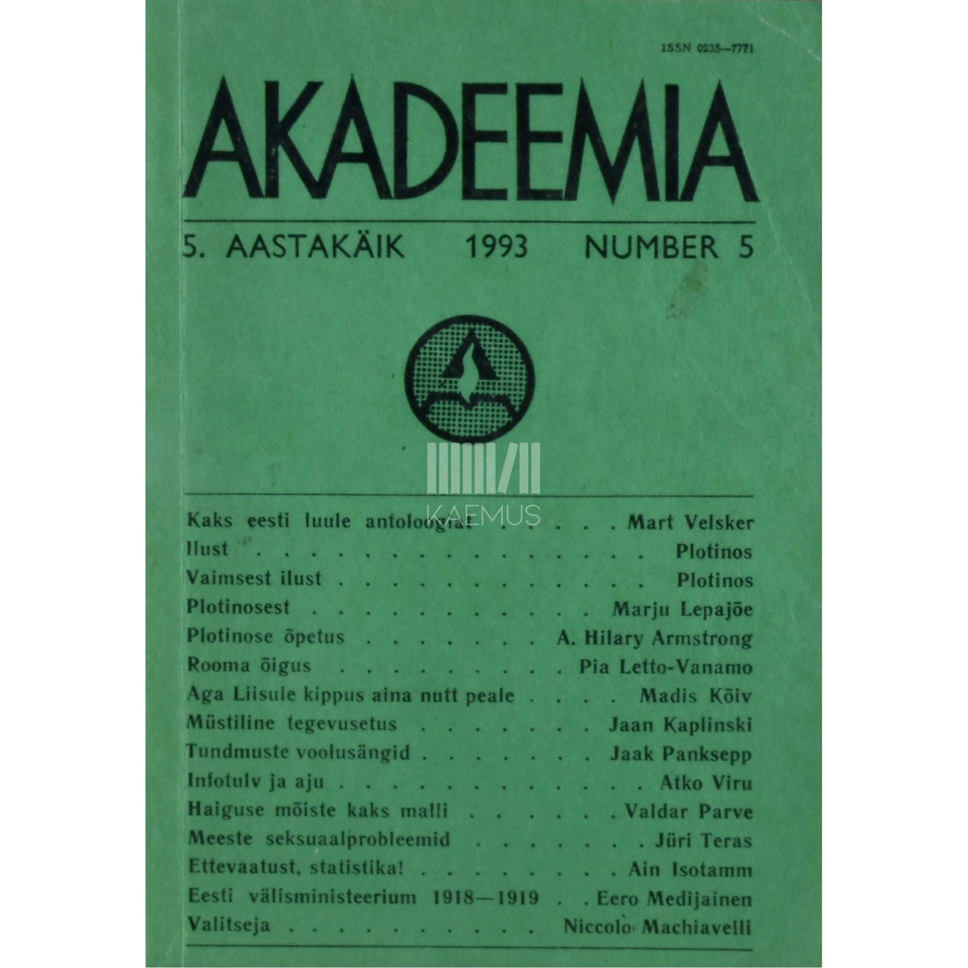 … - Akadeemia 5/1993