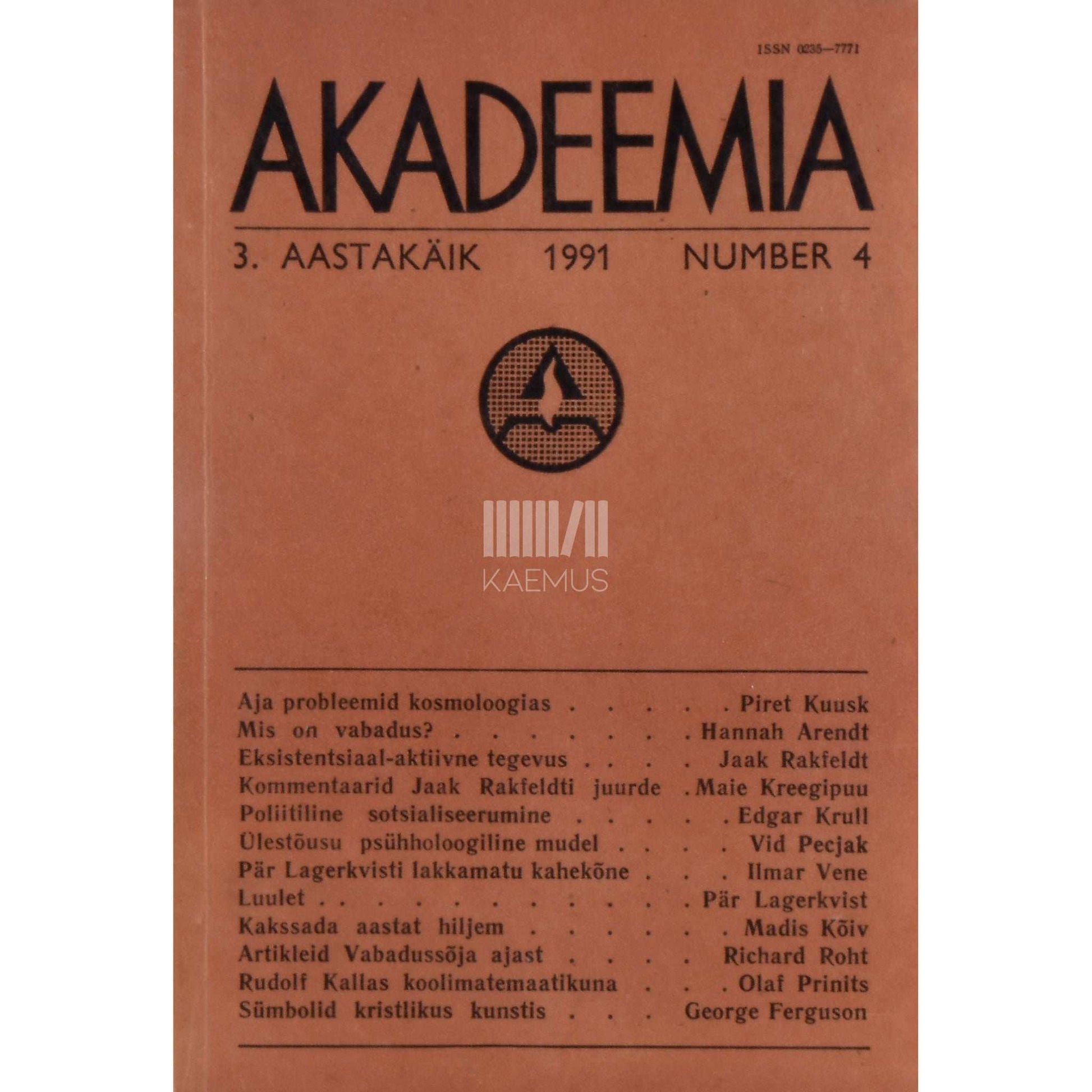 … - Akadeemia 4/1991